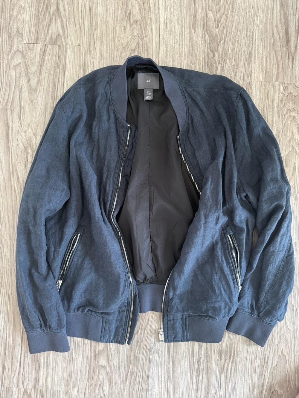 H&M Men's Dark Navy Bomber Jacket